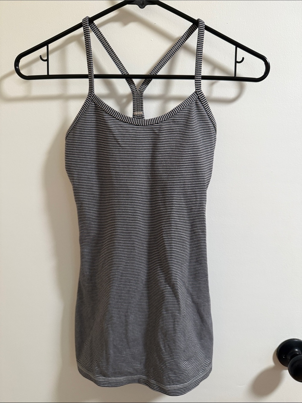 Lululemon Striped Black & White Racerback Cami Tank Top